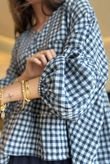Nonni Gingham Artist Smock Navy